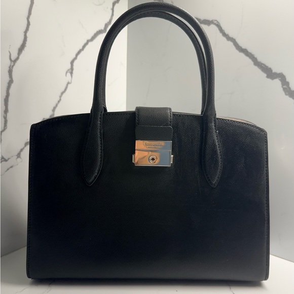 kate spade Handbags - Kate Spade New York Medium Voyage Black Leather Top-Handle Satchel